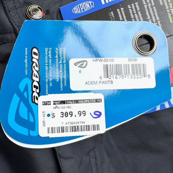 NWT - ORAGE Skiing snowboarding Thermo Waterproof Breathable Windproof pants 6 - Picture 10 of 12